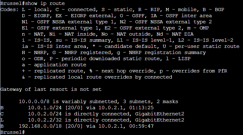 show ip route