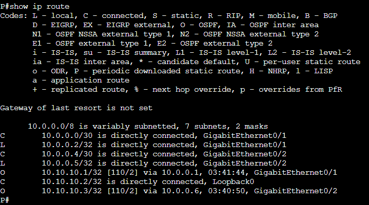 Show ip route