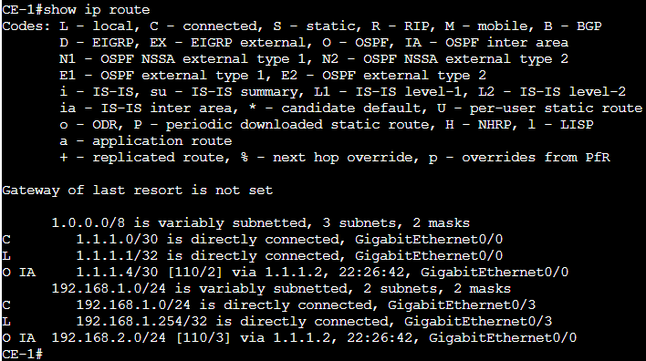 Show ip route