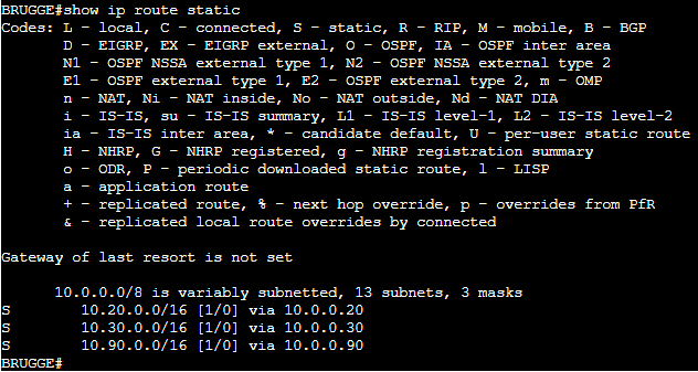 Static routes