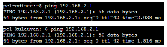 VRF pingtest